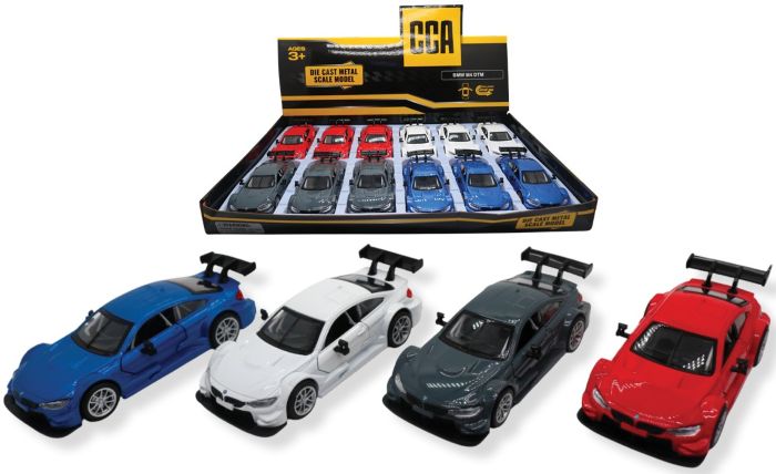 TOP CARS – CCA – BMW M4 DTM – Modellino cm12 c/porte apribili – c/pull-back and go In espo da 12pz (40x27cm) 4ass…x12…x48